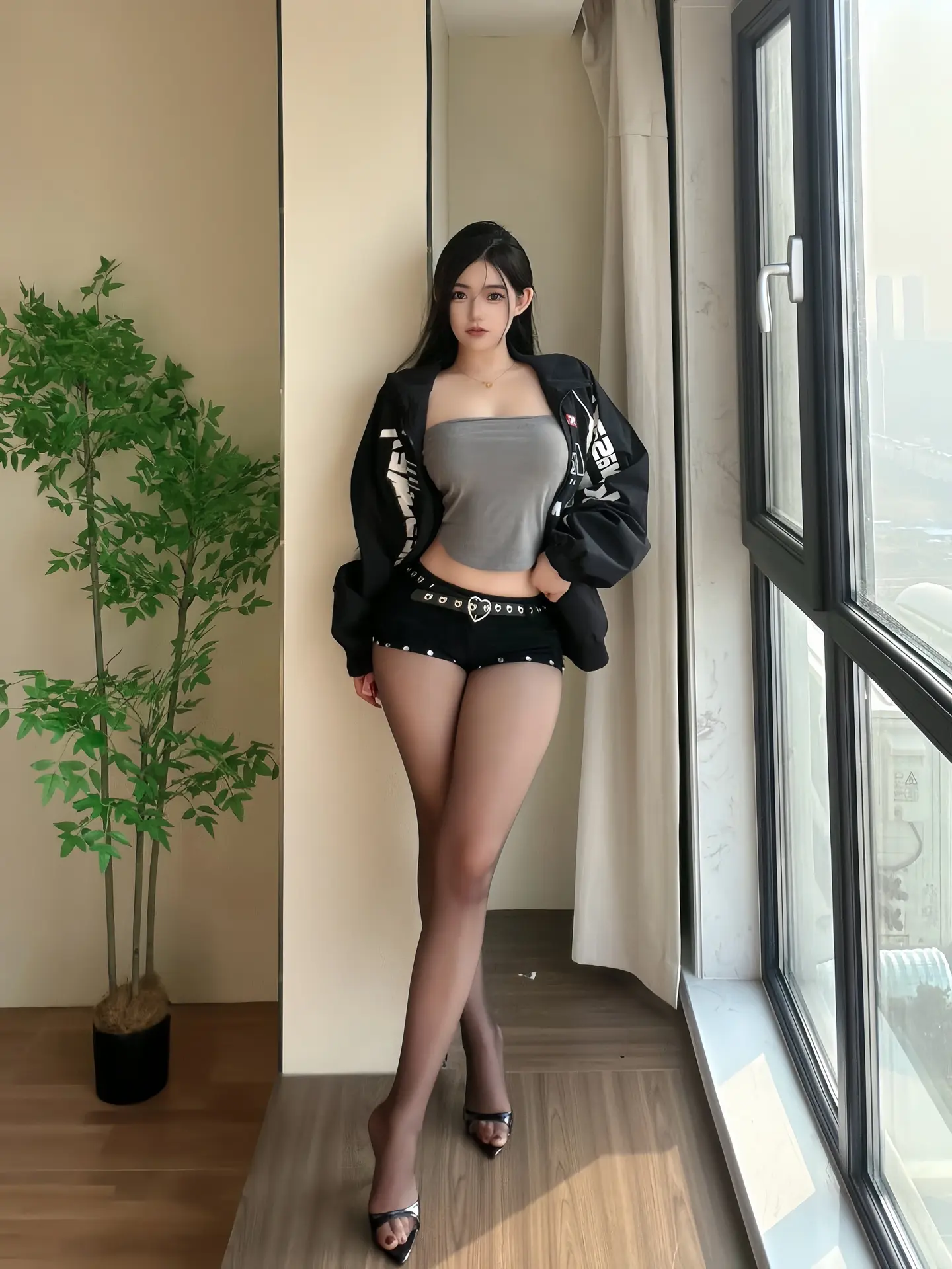 黑色显瘦