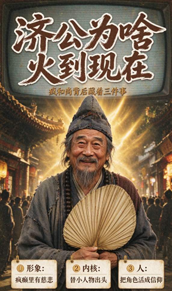 游本昌的济公为啥火到现在？疯和尚背后藏着三件事.
