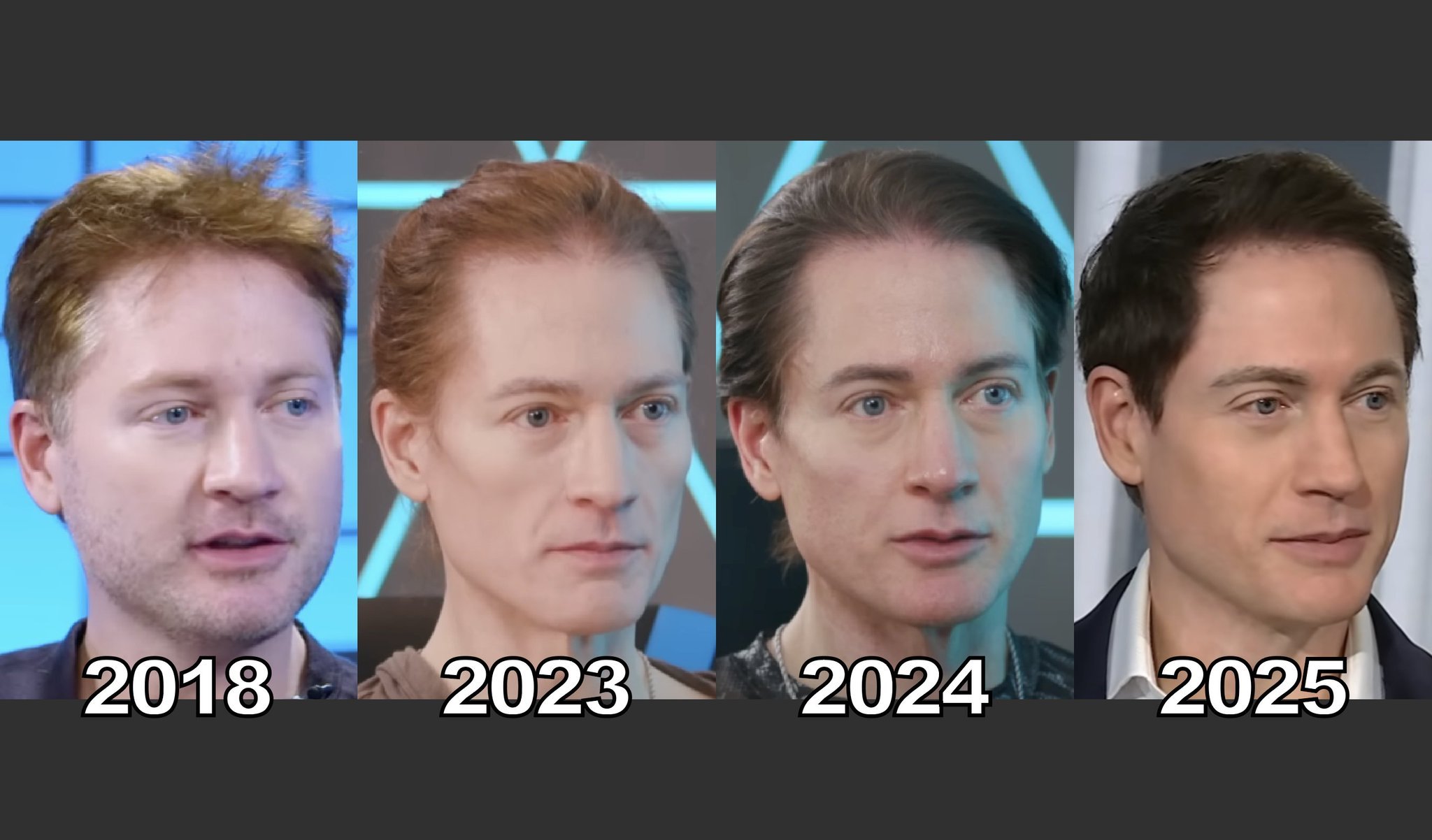 不是所有法拉利老了都还是法拉利陈坤老了。一张脸一言难尽，还不如自然老去。再看一张