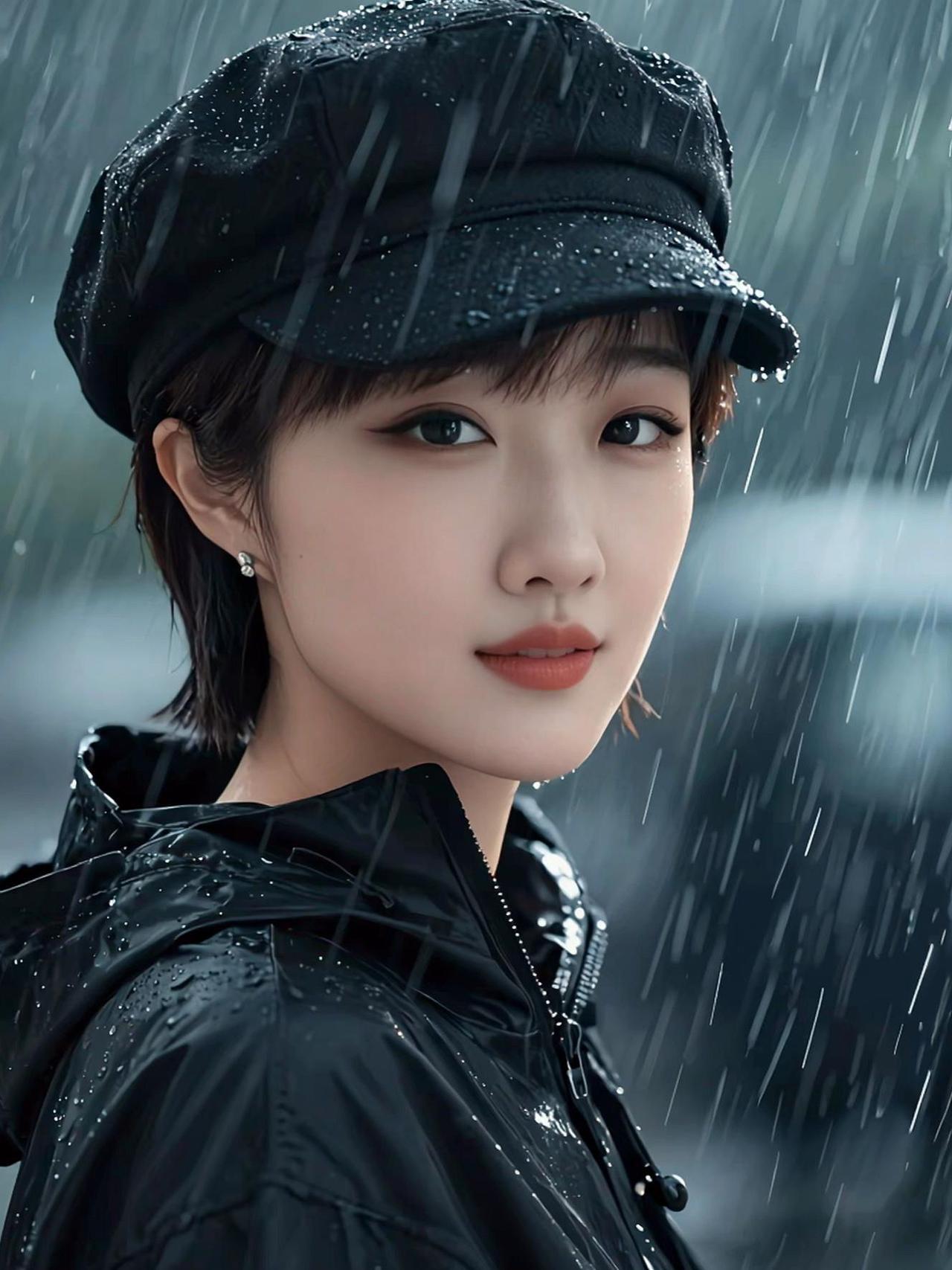 AI雨幕肖像 抖音ai创作