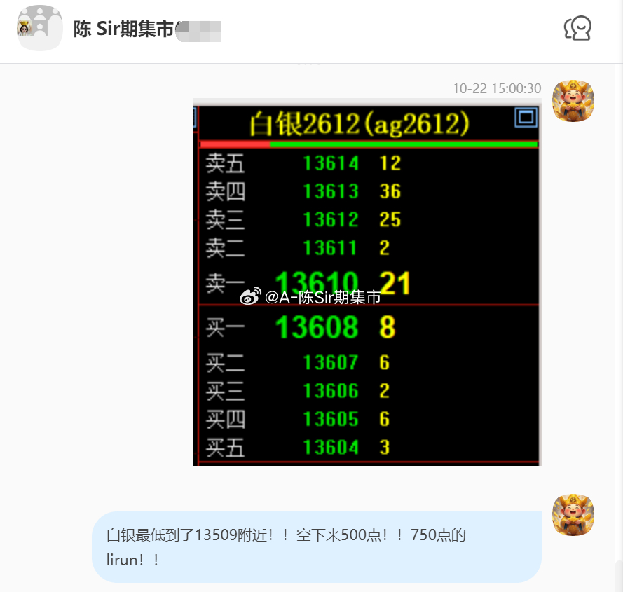 2026/10/22第六单【2612白银】白银完成500点！750点的lirun