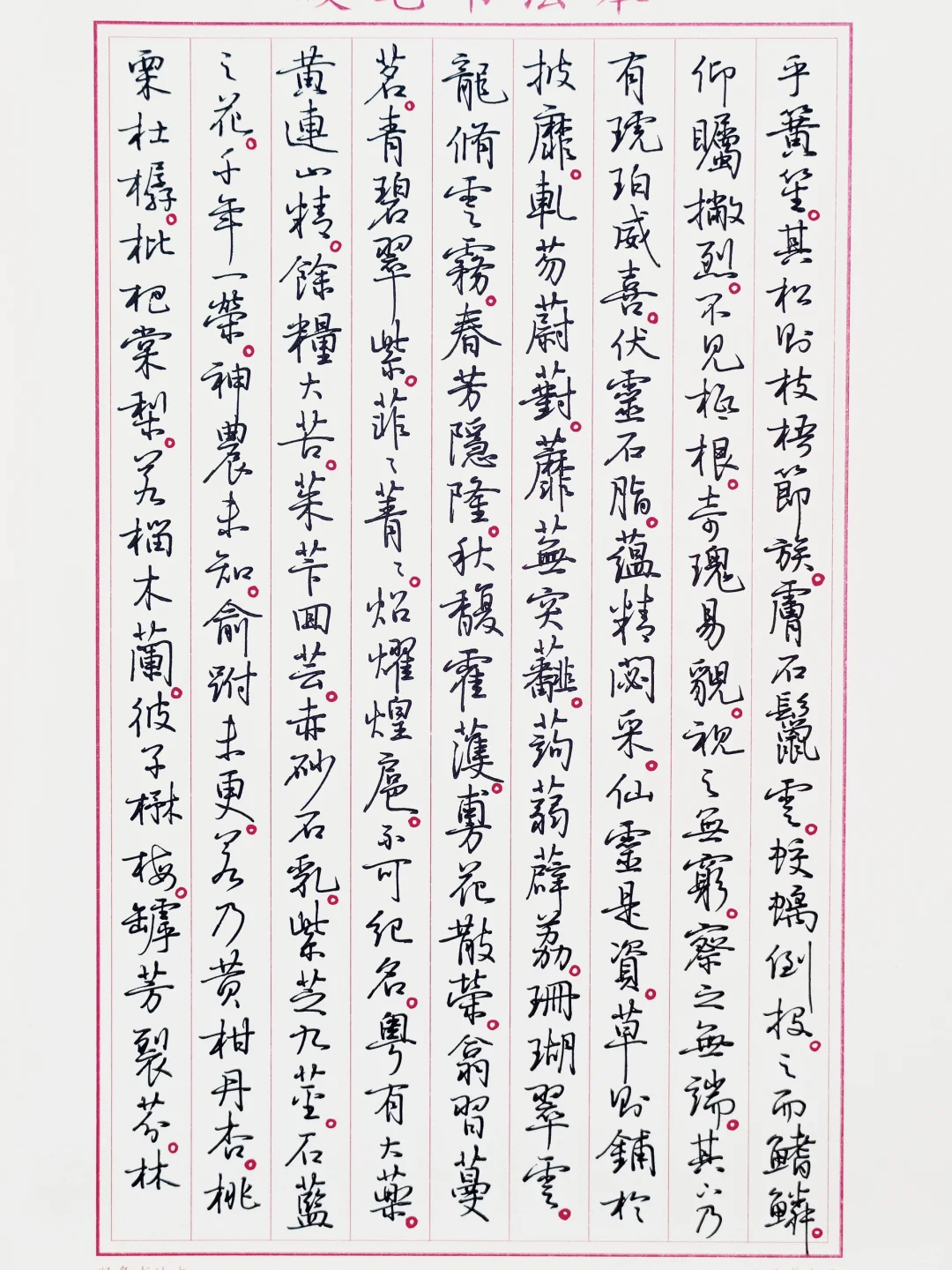 硬笔临孙晓云书《黄山赋》6