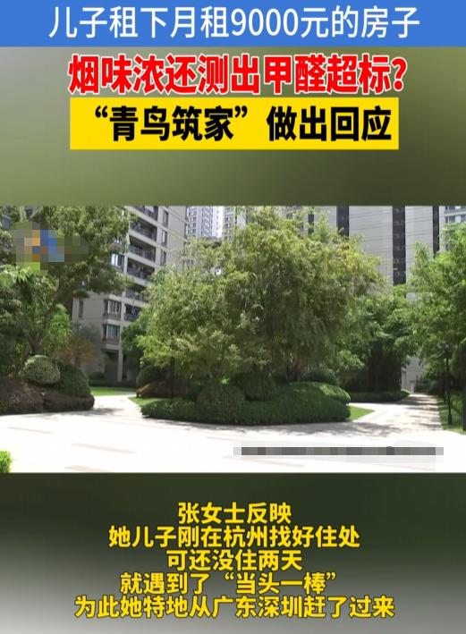 “甲醛还要付费吸？”张女士的儿子博士毕业，花9000块一个月租了套精装房。本以为