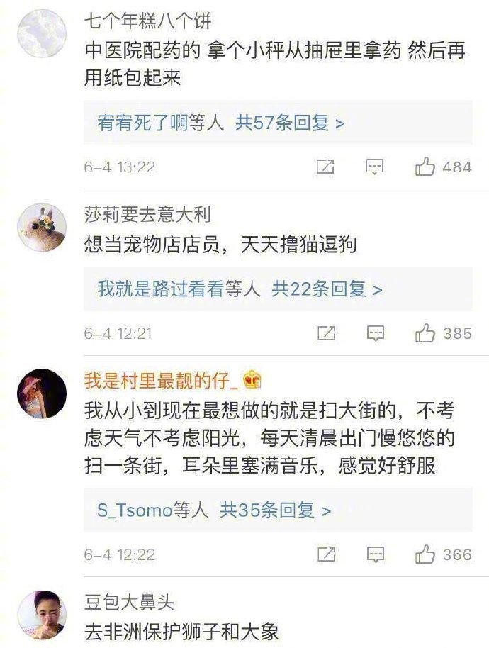 不考虑薪资和面子等问题，你最喜欢的职业是什么？[吃瓜] 