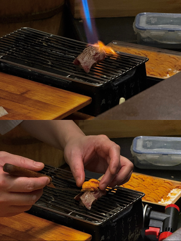 一人食的惬意一人食探店日常分享 坐在板前看着师傅安静地准备食物特别解压海胆粒粒饱