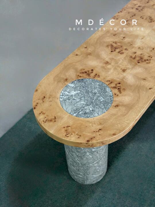 M作品｜树瘤木与大理石的碰撞美学