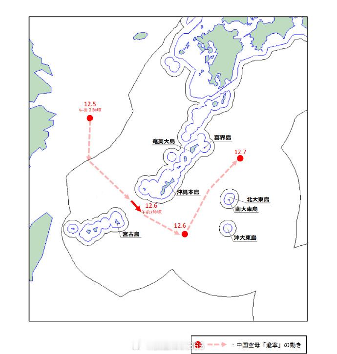 【辽宁舰罕见沿琉球群岛北上 】根据日本防卫省发布消息，12月7号，中国海军辽宁舰