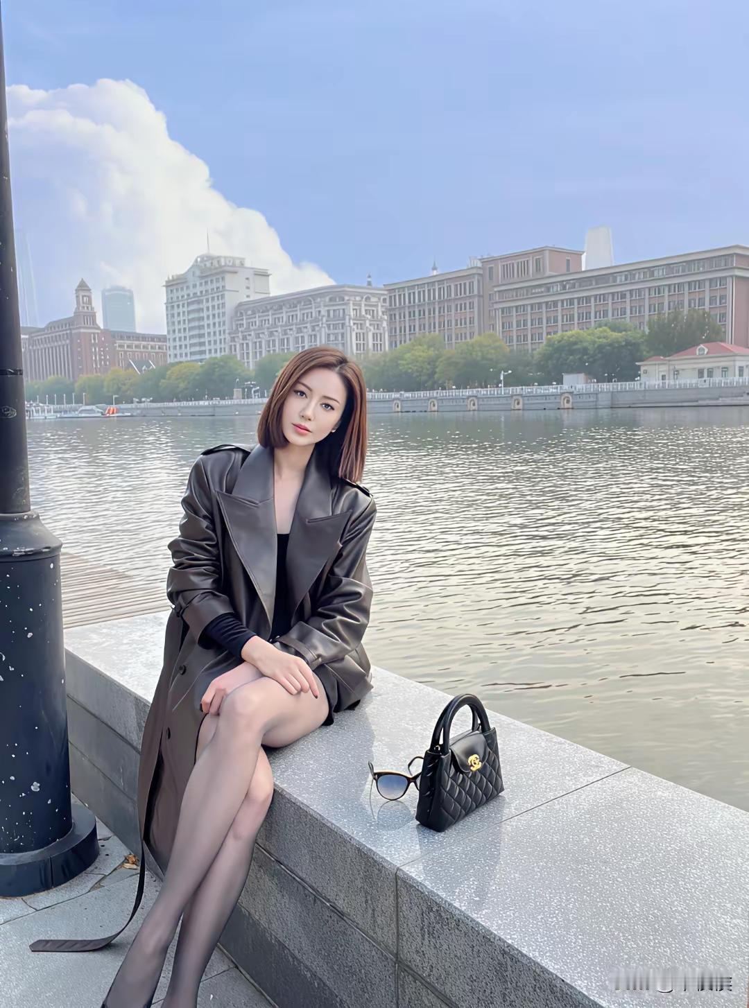 对联
上联：少妇河边坐；
下联：[作揖][作揖][作揖]。