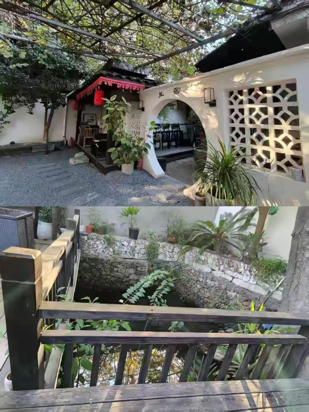 何晴的小院子被曝光了，江南风格的老宅子，清净雅致古色古香，可总觉得哪不对，这拱门