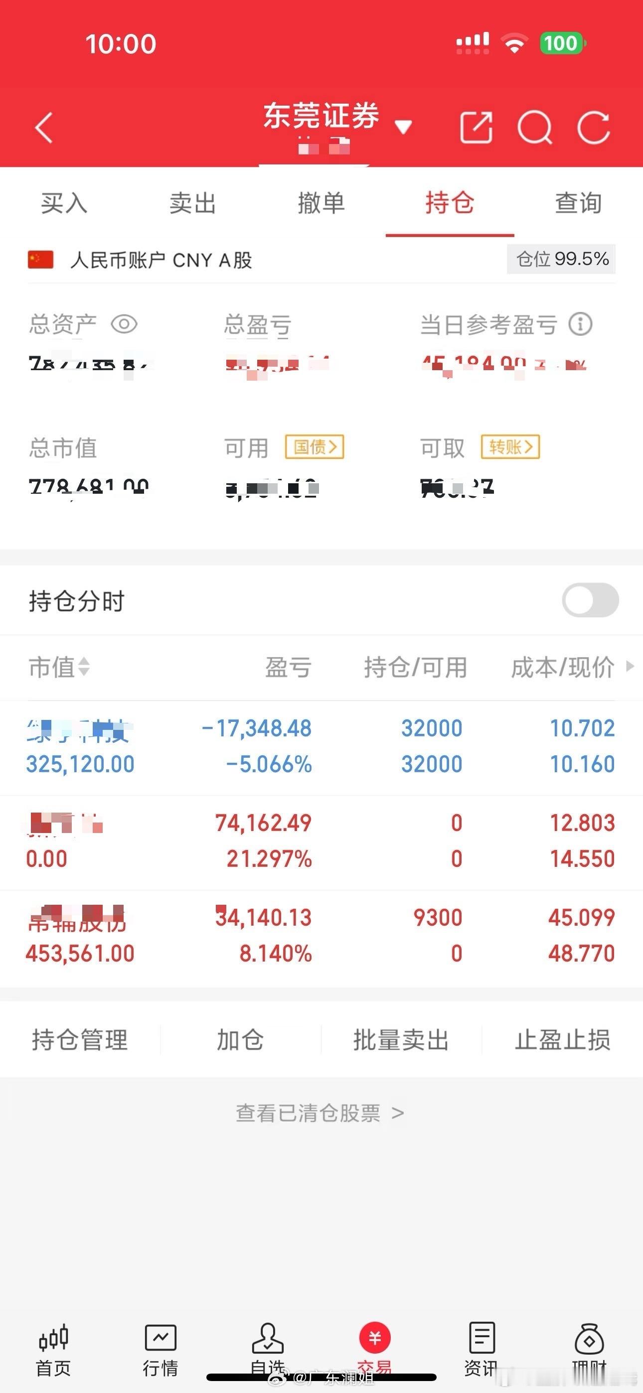 30万本金实盘炒股之旅目前总资产 782025年5月26日（周一）。 继续持有：
