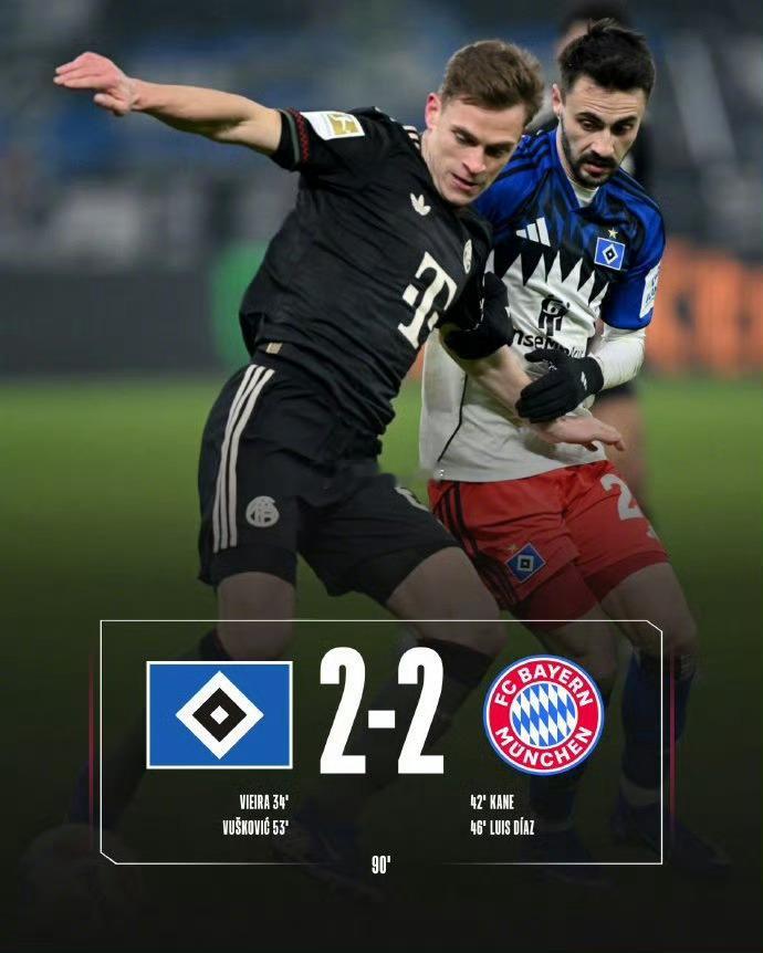 汉堡2比2拜仁拜仁冬休干啥了