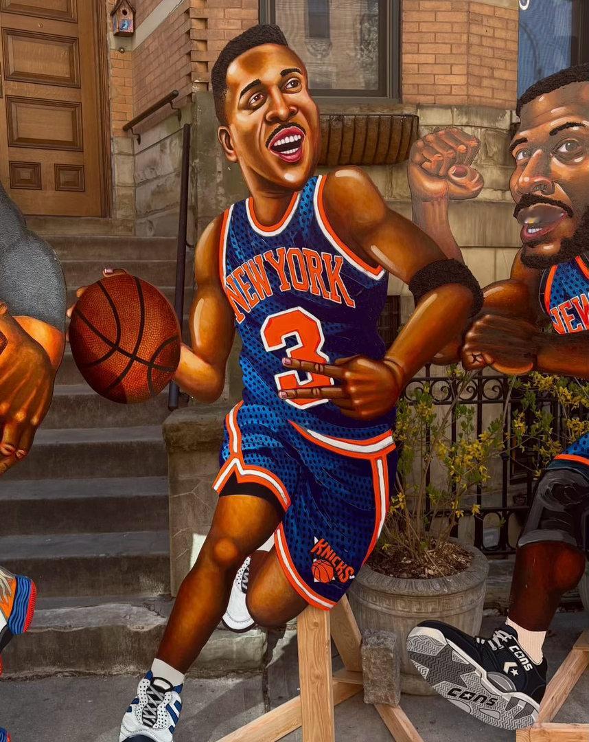 篮天下艺术家uberkunst x 纽约尼克斯经典球员🍎Images via 