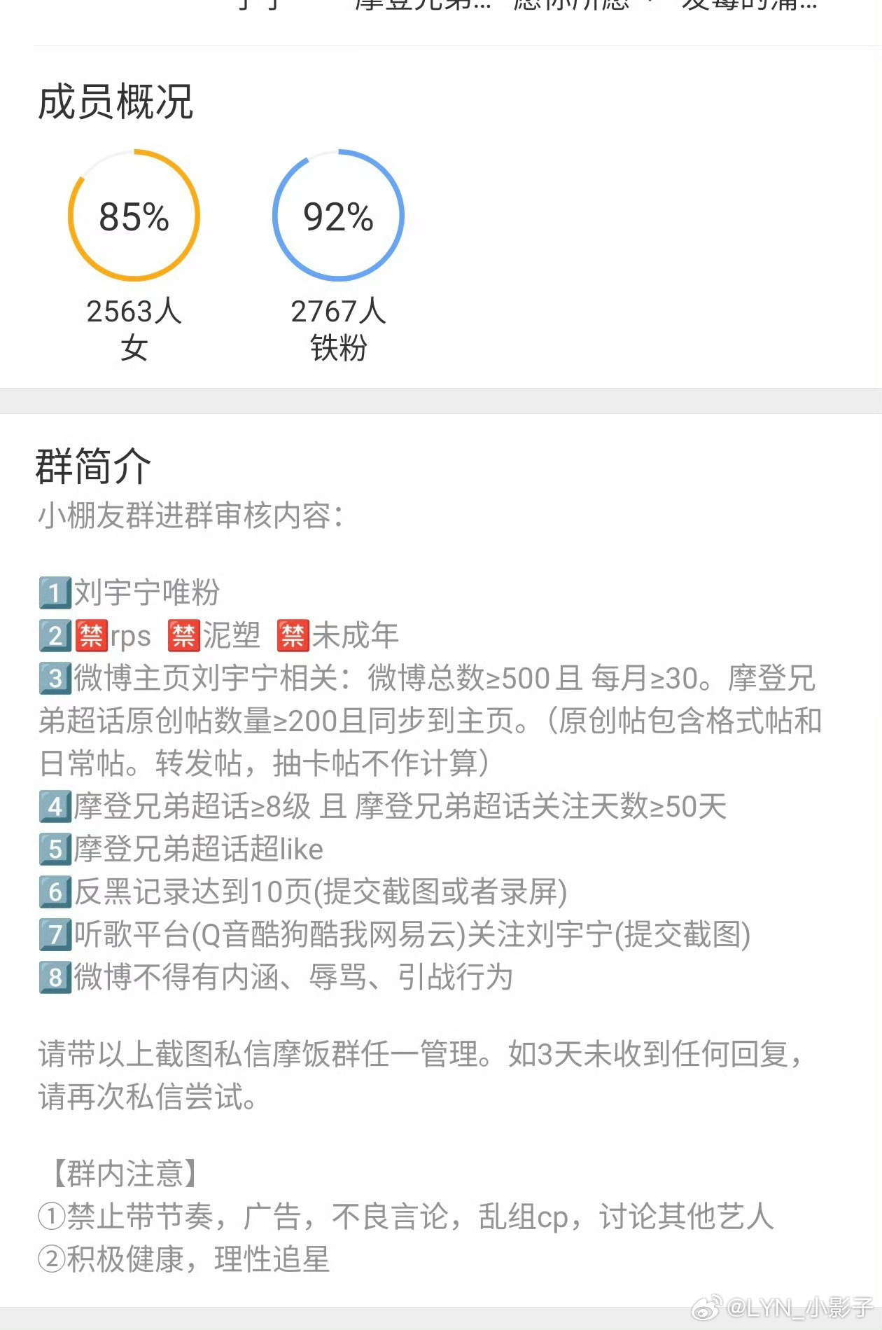 刘宇宁粉丝回应粉丝等级进群条件无氪金要求，只要求“唯爱刘宇宁”！！！！！！！ 