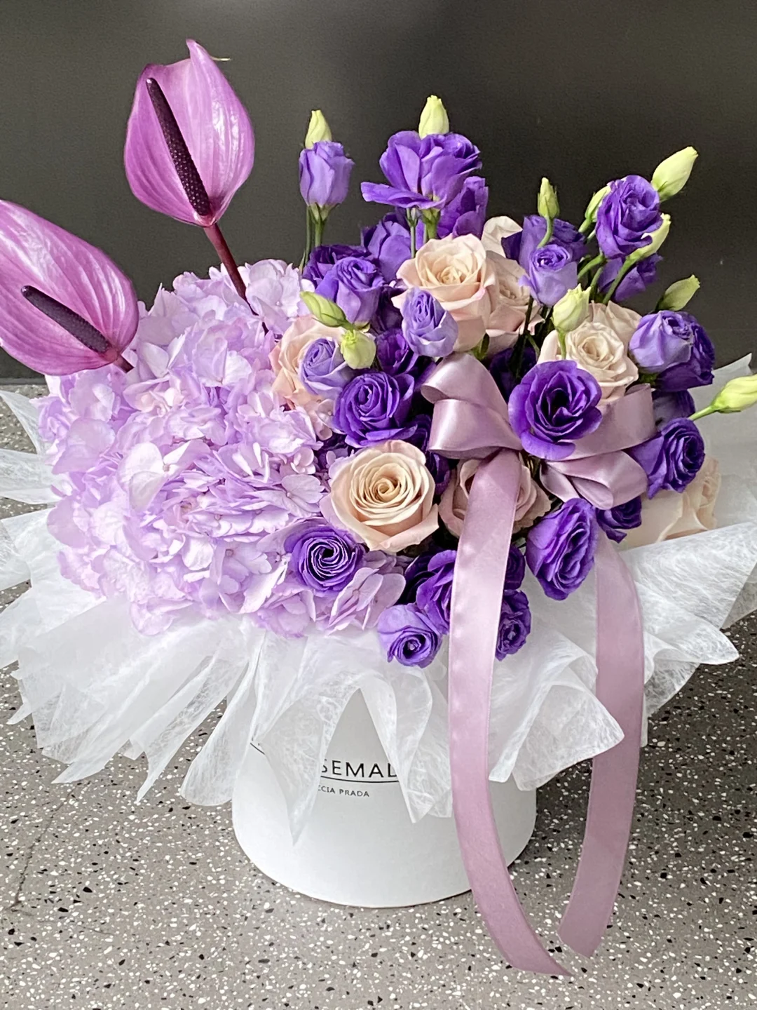 紫色系进口吸色绣球抱抱桶💜