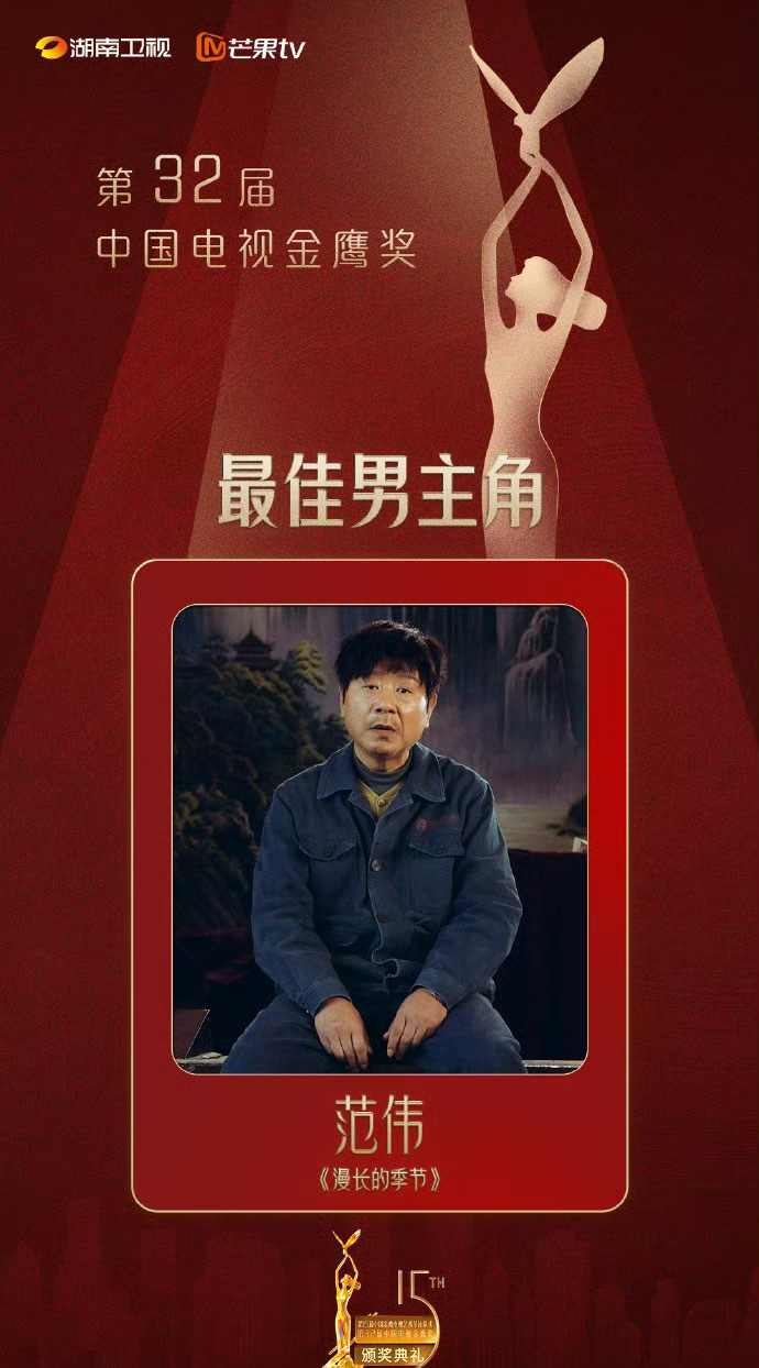 #范伟获奖感言##范伟金鹰奖获奖感言# 恭喜范伟老师获金鹰奖视帝！范伟老师的获奖