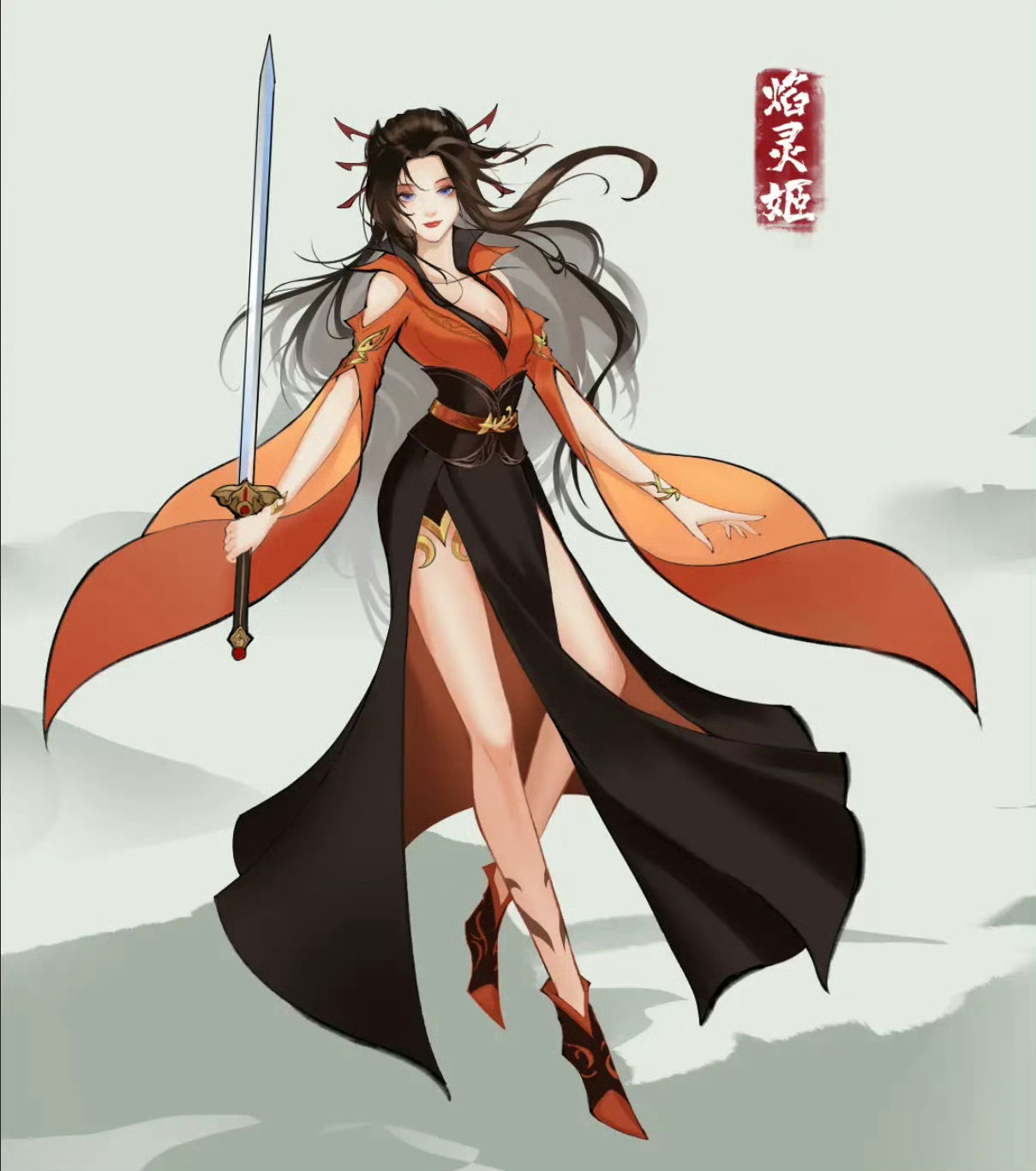 焰灵姬1124生日快乐 天行九歌焰灵姬焰灵姬紫袂凌虚御剑光，赤裙曳火傲风霜。凝霜