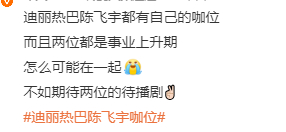 不太明白为啥要讨论他俩咖位匹配度🤔 迪丽热巴在影视圈成绩亮眼，奖项和作品都拿得