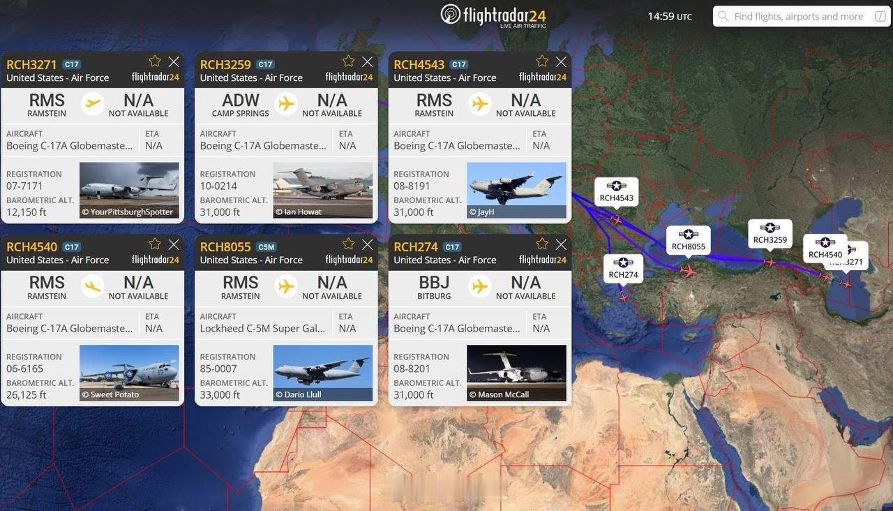 最新消息：美国已将 C-17A“环球霸王”和 MC-130“大力神”重型运输机部