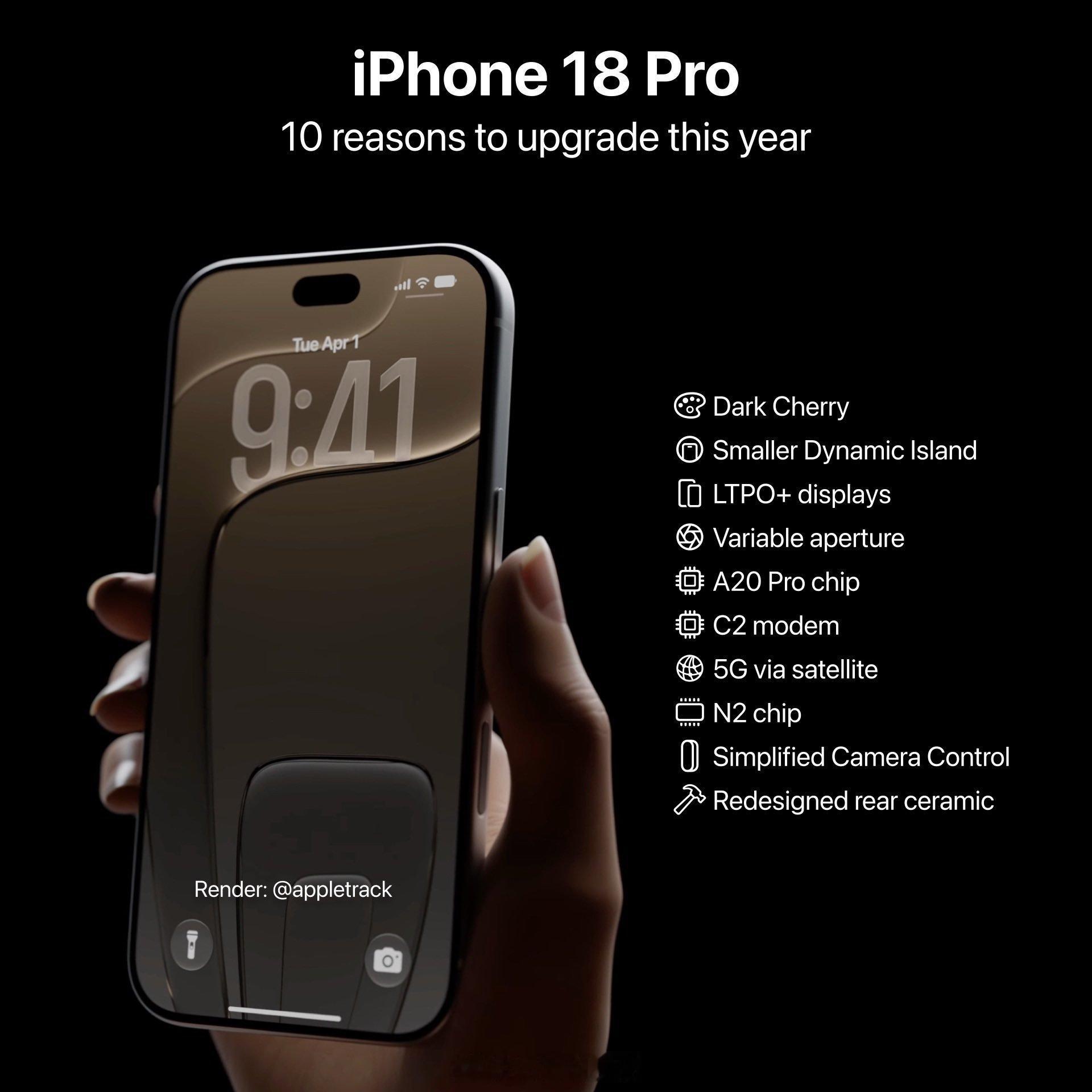 iPhone18Pro十二大升级要是 iPhone 18 Pro 系列涨 100