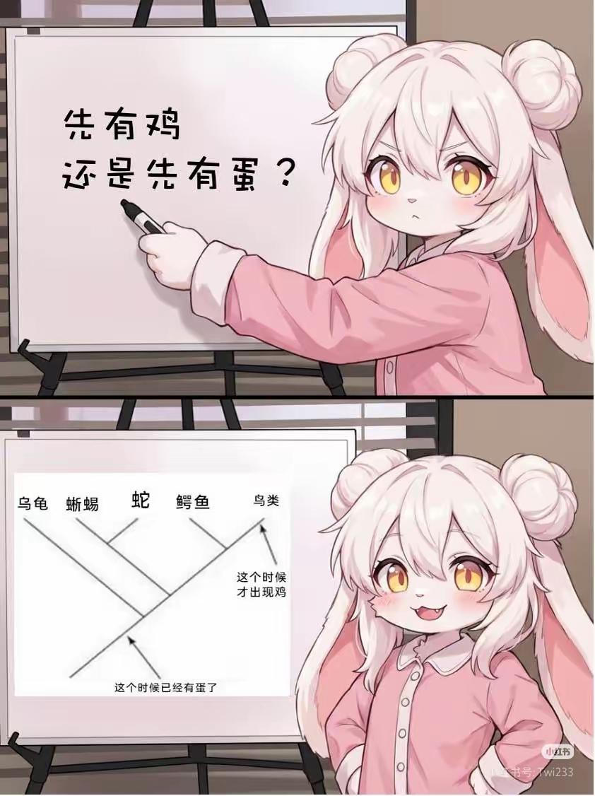 好家伙现在的问题变成先有鸡还是先有鸡蛋[狗头]