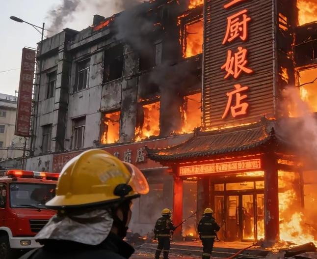 家人们，辽宁辽阳三里厨娘饭店那场大火，你们还有印象吗？2025年4月29日，大火
