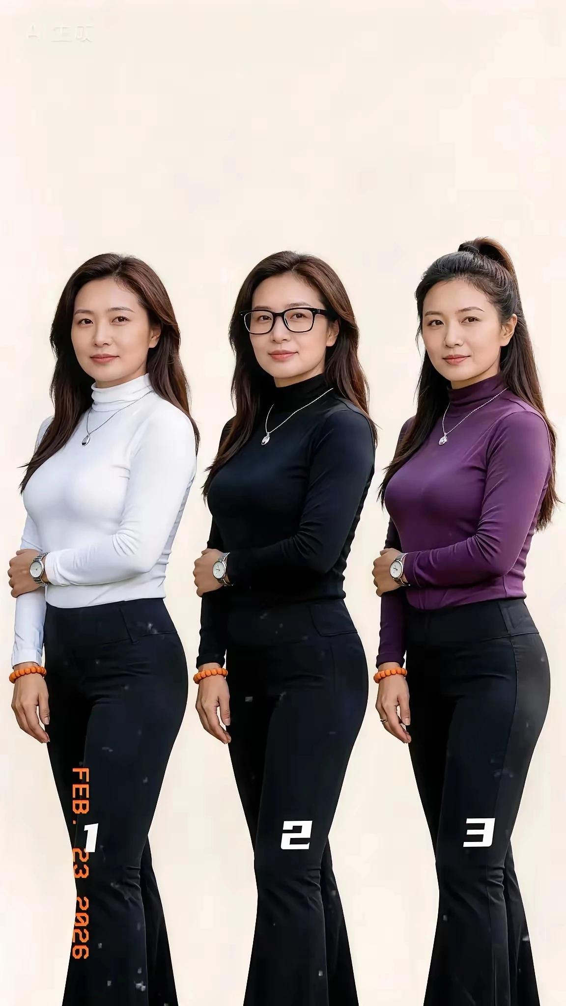 其实三个都不差，基本分不出个一二，那个才是你们的意中人？女人相貌达长到这个程度，