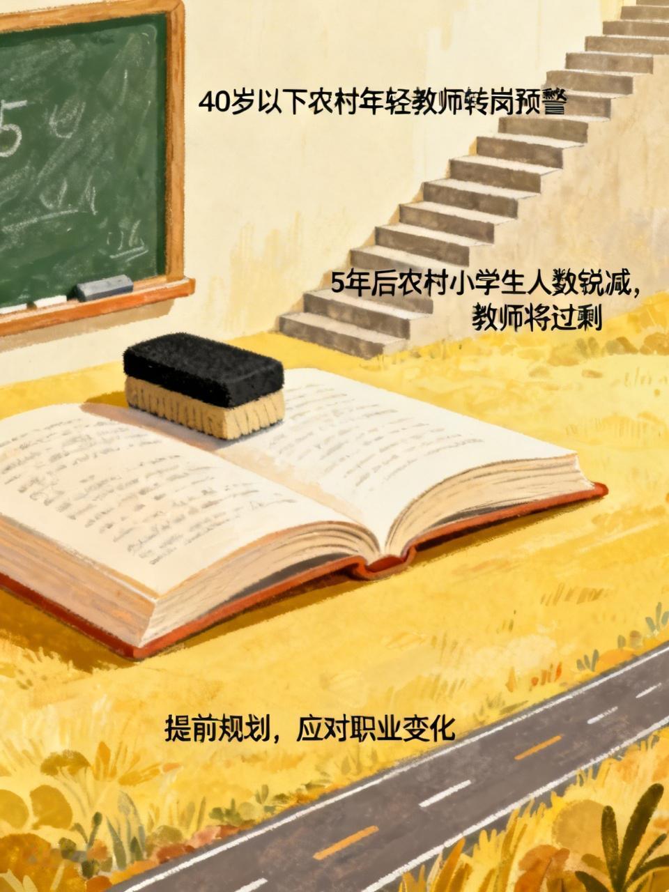 40岁以下的年轻教师，要做好转岗的准备！

40岁以下的农村年轻教师，要赶快“动