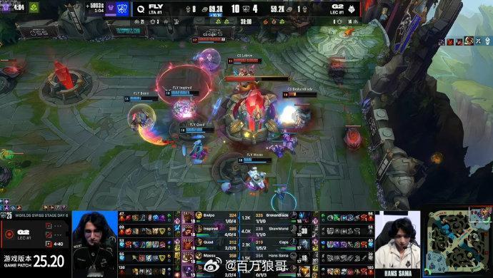 【FLY 1-0 G2】小帽老了，维克托前期0伤害，大龙又给机会让G2直接崩盘，