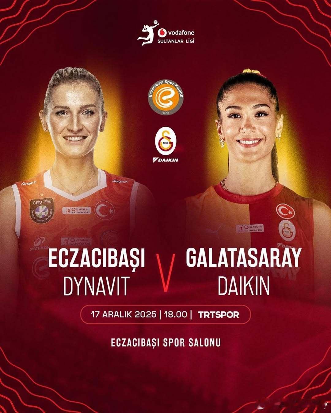 土超女排第12轮，加拉伊萨强强对话，今晚23点看王媛媛拦卡拉库尔特。女排国际排坛