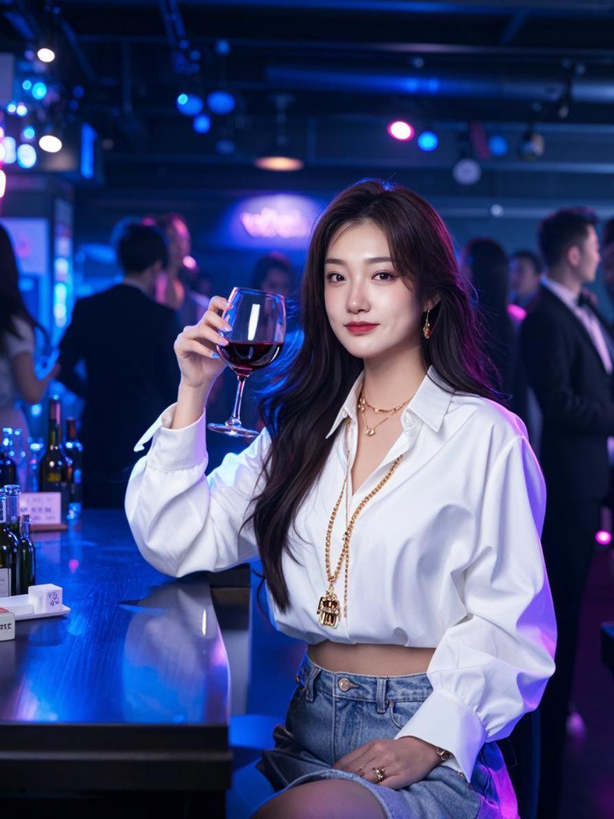 AI酒夜风情韵 李梦