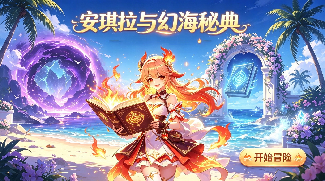 游戏夏日游趣狂欢季🍃智领新局 核心故事设定 故事名称：《安琪拉与幻海秘典》一句