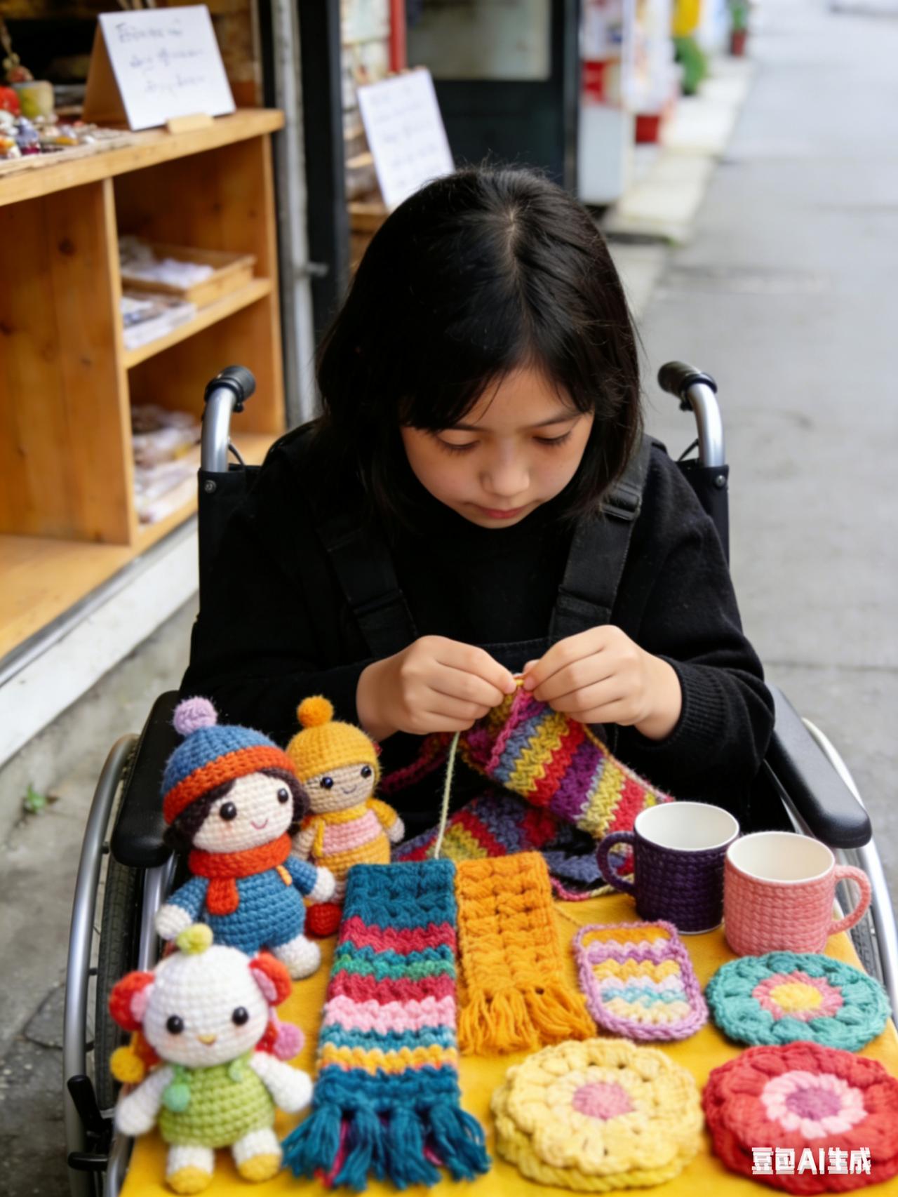 蹲着和站着         


离地铁口不远的地方有个小摊，摊主是个先天性“蹲