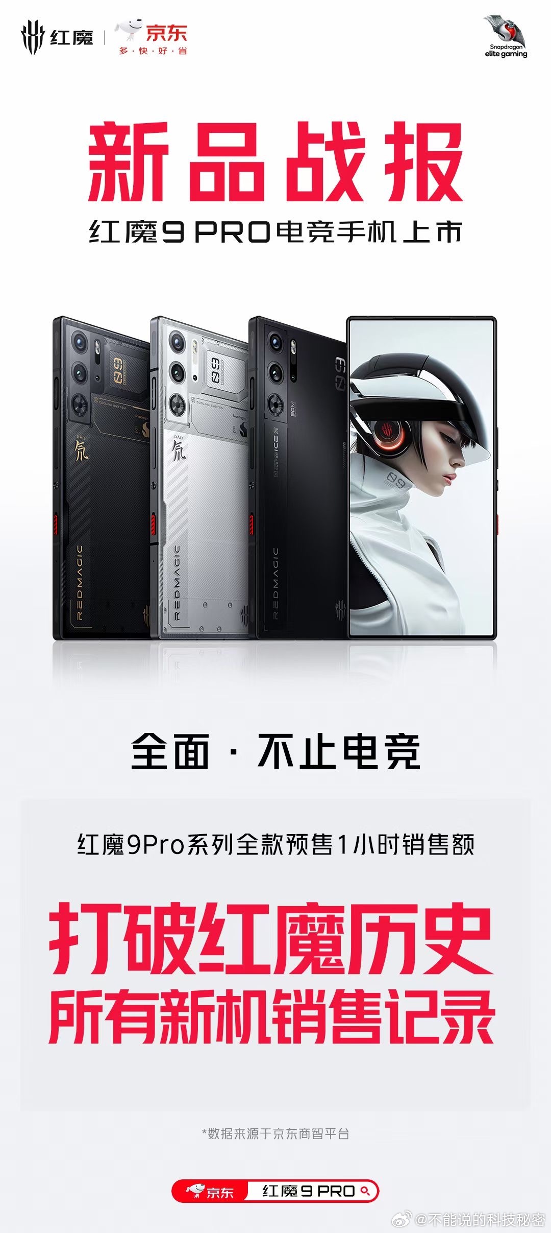 #红魔9Pro 预售战报！1小时打破红魔历史所有机型预售记录！红魔这次疯了！！#
