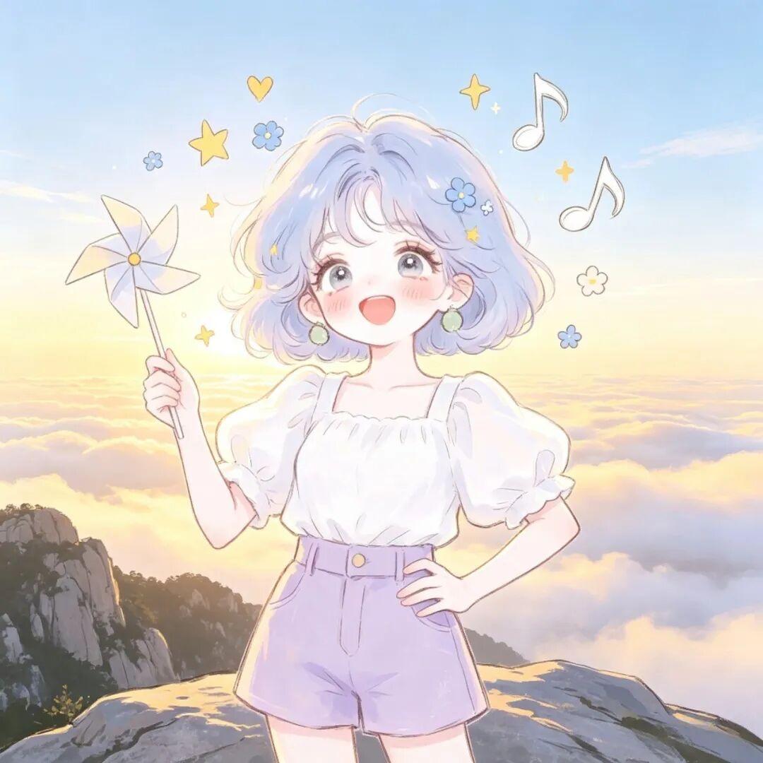 女生头像｜漫步云巅，心生晴朗