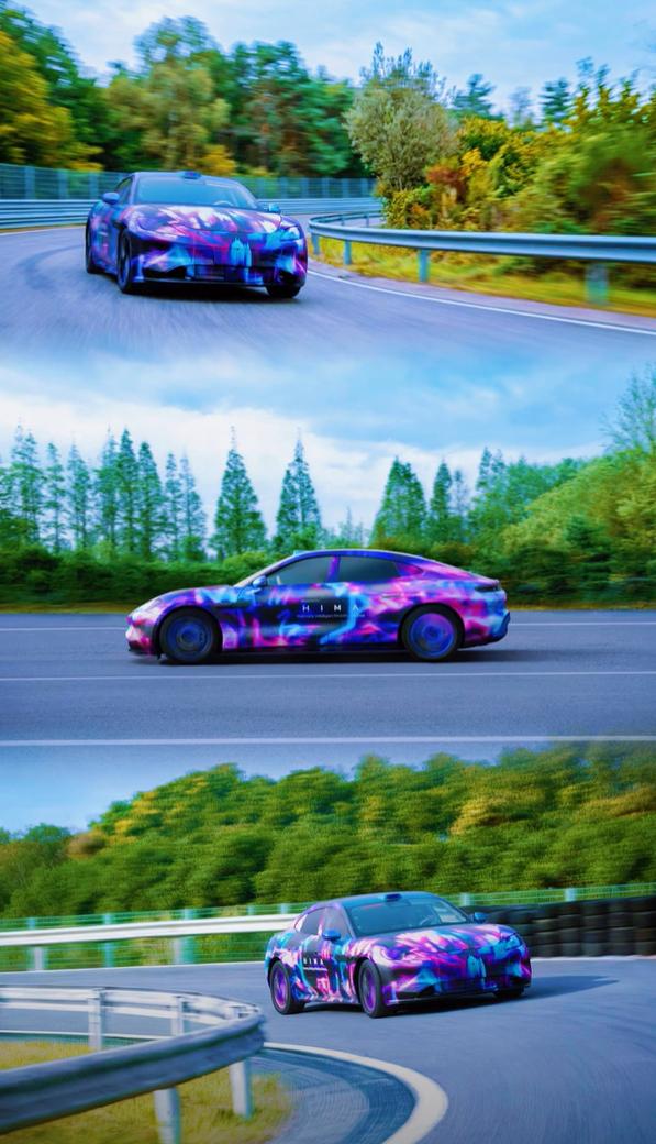 这小姿态怎么样，尚界Z7动态测试图，看着很带感啊，轿跑还是得跑起来拿样！网上还有