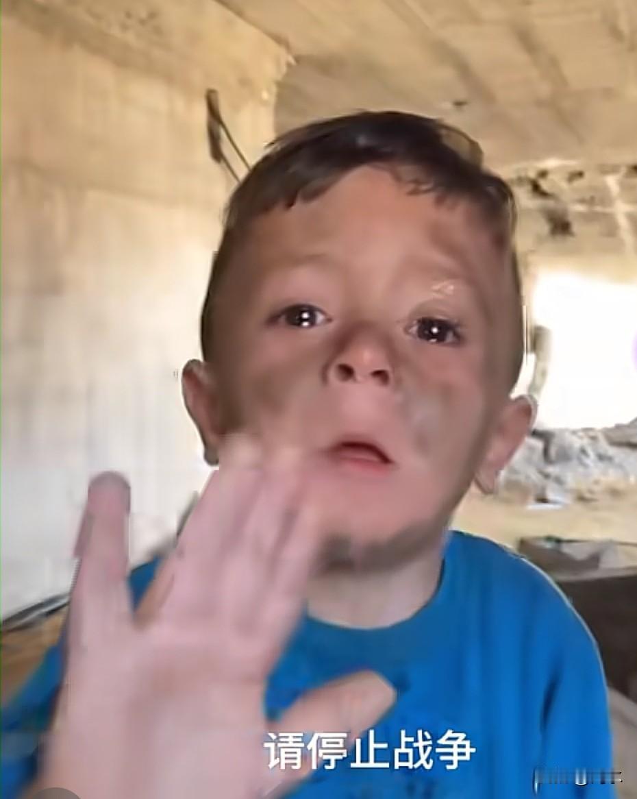 “请停止战争！”一个来自加沙的孩子眼含热泪对着镜头，摆着手说。看到这样的视频，令