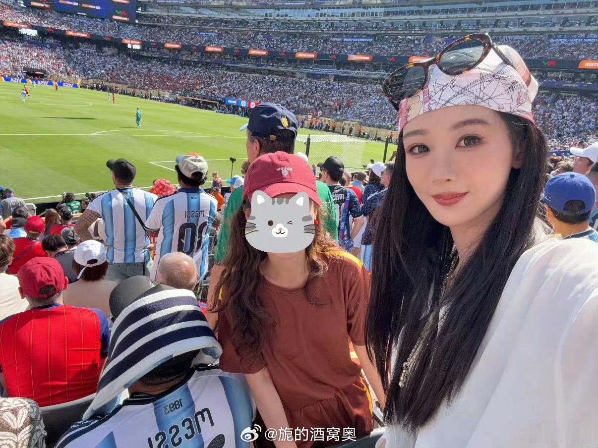 杨紫超美的 世界杯决赛现场的明星