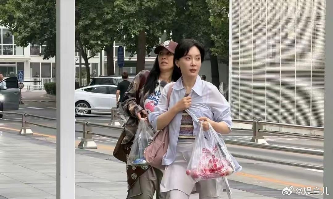 陈数与那英现身大街，气质对比强烈，那英的随性模样像极了邻家大妈 