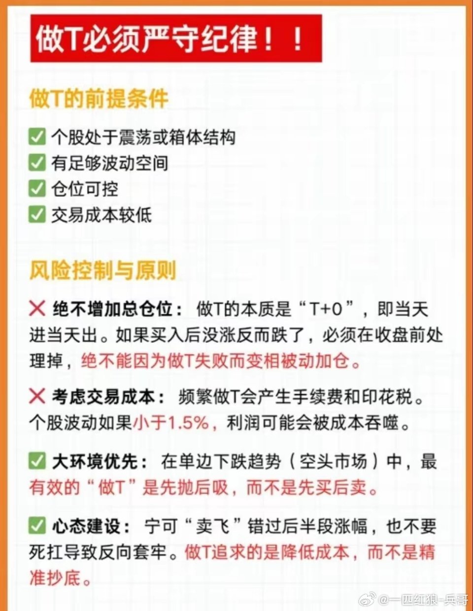 持仓拿着不动熬不住，频繁来回做T又总踏空被套，最近重新梳理了做T的实操细节，分享