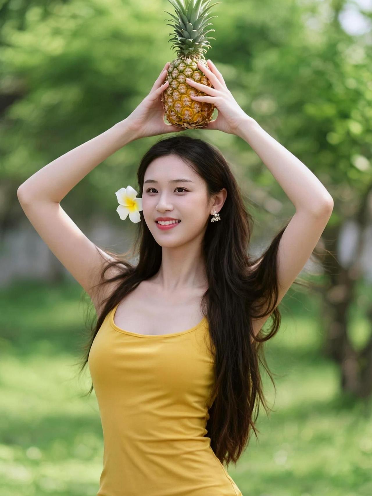 AI森系菠萝写真 随变ai随便玩