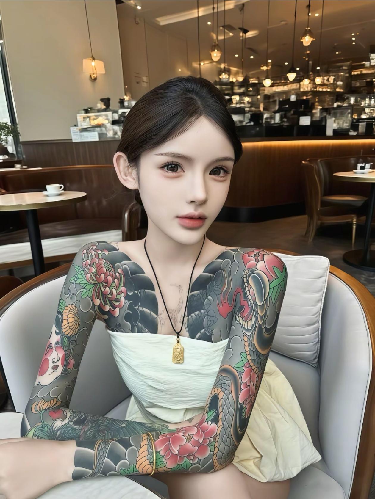 我也有个花臂梦 奈何家父略懂拳脚.