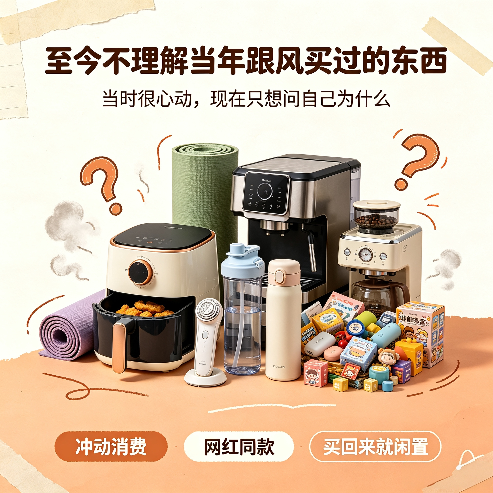 至今不理解当年跟风买过的东西 “冲动消费”的后果不就是放在不起眼的地方吃灰。所有