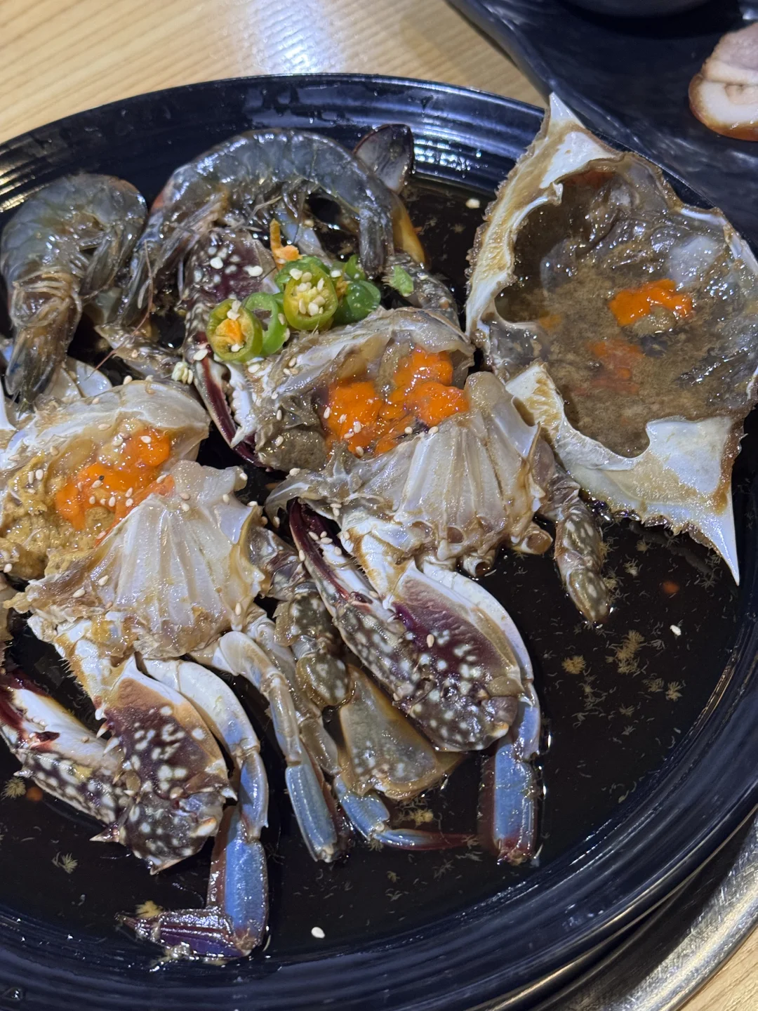 去韩国 人生第一次吃酱蟹