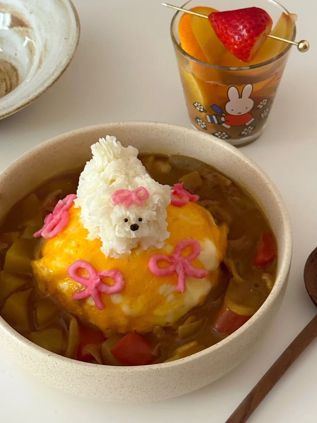 🎀山药泥小狗咖喱蛋包饭