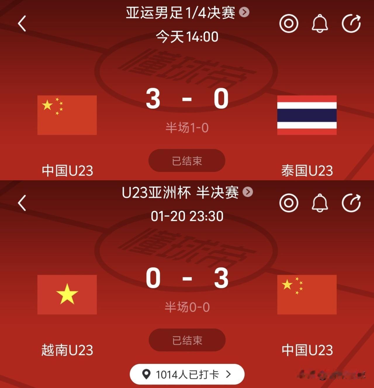 两场3比0说明，U23国足的实力已经远在东南亚球队之上，输泰国、输越南的事情不会