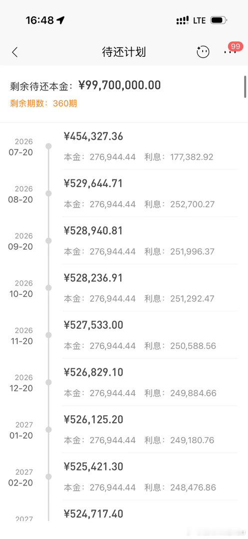 今天正式成为晴天（还房贷版） 