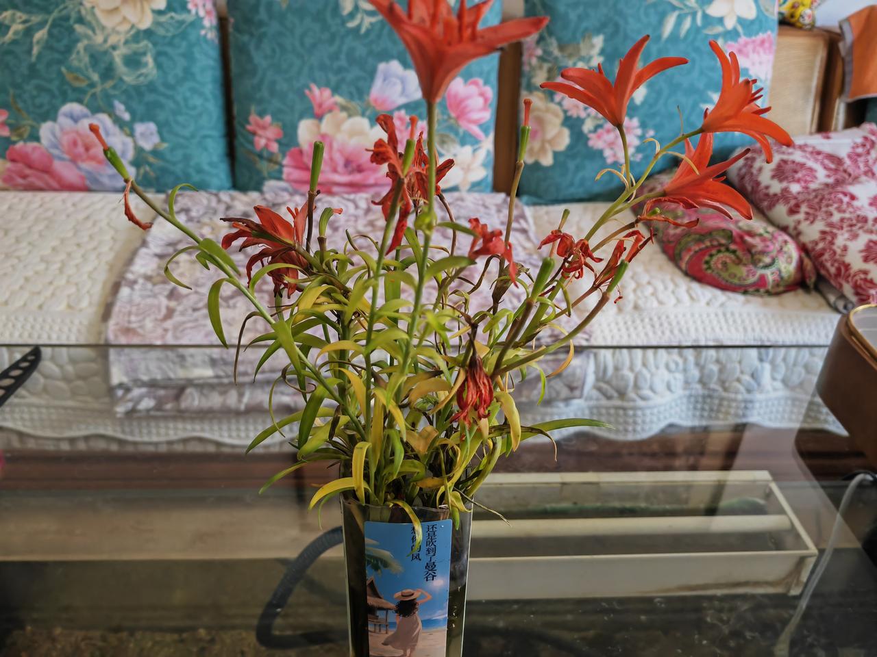 你认识这种野花吗？
这是长白山中的野百合，陕北地区又叫山丹丹，
端午节的早晨，我