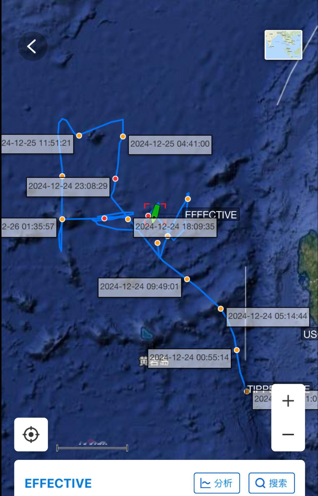 美国海军海洋监测船胜利号(T-AGOS-19)和有效号(T-AGOS-21)同时