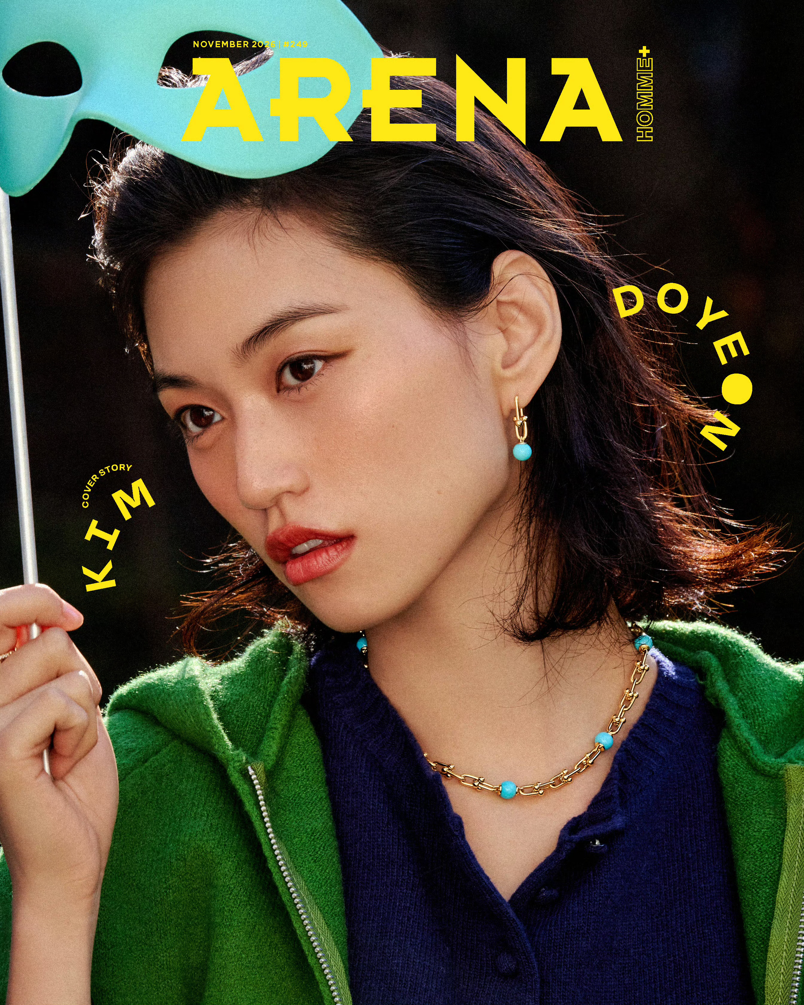 金度延  ARENA HOMME+ 十一月刊封面，佩戴Tiffany珠宝及腕表出