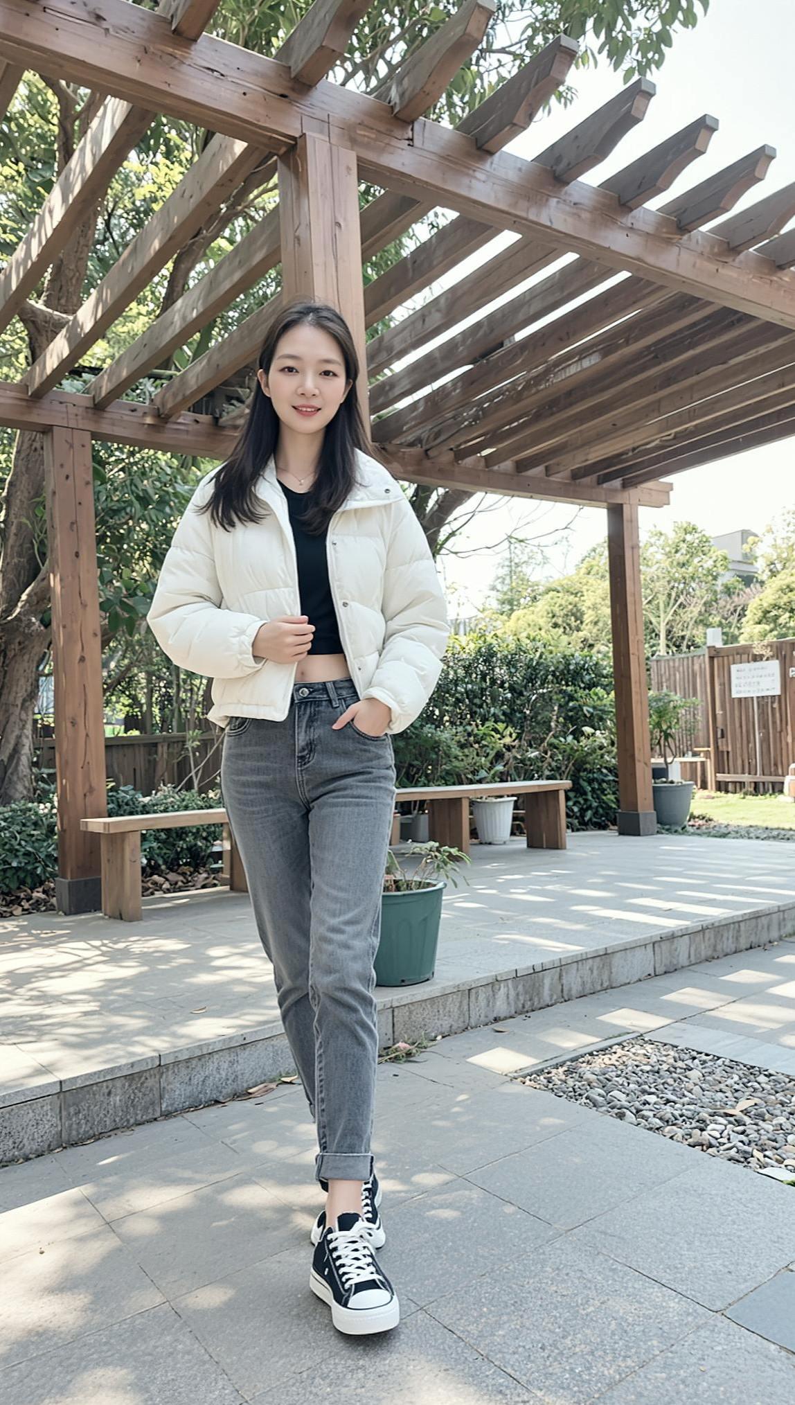 AI休闲生活照 小清新色系穿搭 休闲减龄穿搭 颜值在线 甜系女孩